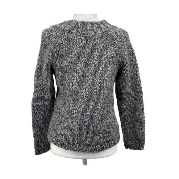 Eagle’s Eye Petite Wool Alpaca V-Neck Sweater PS Marled Grey - Picture 3 of 10